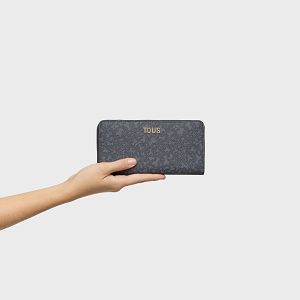BILLETERA M. KAOS MINI LINES GRIS OSCURO - GRIS OSCURO