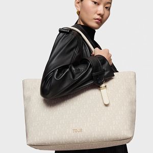 CAPAZO L. TOUS BUCKLES SILHOUETTE BEIGE - BEIGE