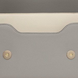 BANDOLERA M. AUDREE SAFFIANO BEIGE-GRIS - BEIGE - GRIS
