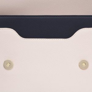 BANDOLERA M. AUDREE SAFFI AZUL M-ROSA CL - AZUL MARINO - ROSA CLARO