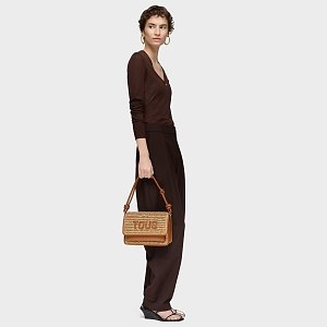 BANDOLERA M.AUDREE RAFIA CAMEL - RAFIA CAMEL