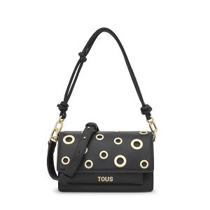 BANDOLERA S. AUDREE EYELETS NEGRO - NEGRO
