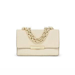 BANDOLERA S. AUDREE LEATHER BEIGE - BEIGE