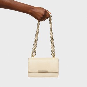 BANDOLERA S. AUDREE LEATHER BEIGE - BEIGE