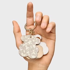 LLAVERO TRIPLE BEAR BEIGE - BEIGE