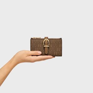 BILLETERA S. T BUCKLES SILHOUETTE TIERRA - TIERRA