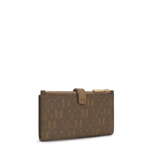 BILLETERA S. T BUCKLES SILHOUETTE TIERRA - TIERRA