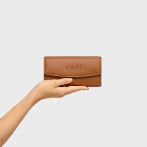 BILLETERA L. POCKET TOUS BLOOM CAMEL - CAMEL