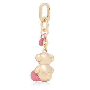 LLAVERO METAL BOLD BEAR ROSA OSC-DORADO - ROSA OSCURO