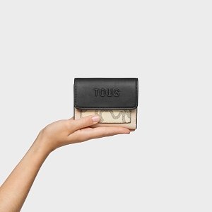 BILLETERA S. FLAP KAOS ICON BEIGE - BEIGE