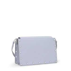 BANDOLERA M. AUDREE STUDS AZUL GRISACEO - AZUL GRISACEO