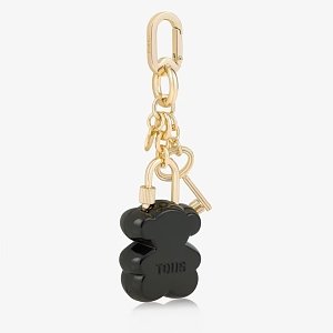 LLAVERO METAL BEAR LOCK NEGRO-DORADO - NEGRO