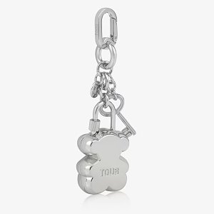 LLAVERO METAL BEAR LOCK PLATEADO - PLATEADO