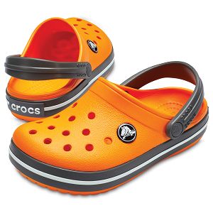 Crocband Clog K - Blazing Orange/Slate Grey