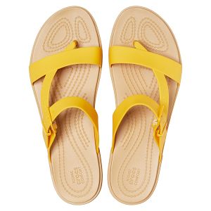 Crocs Tulum Toe Post Sandal W - Canary/Tan