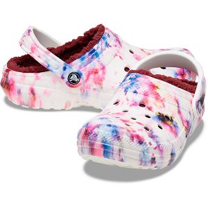 Classic Lined Tie Dye Clog - Garnet/Multi