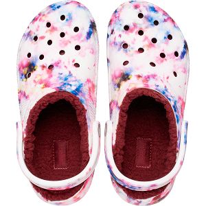 Classic Lined Tie Dye Clog - Garnet/Multi
