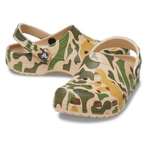 Classic Printed Camo Clog - Chai/Tan