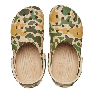 Classic Printed Camo Clog - Chai/Tan