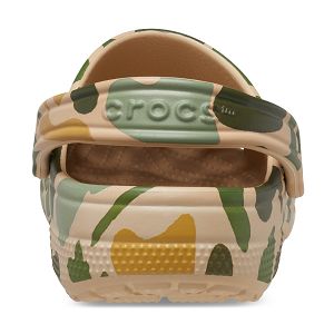 Classic Printed Camo Clog - Chai/Tan