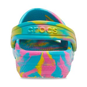 Classic Marbled Clog T - Digital Aqua/Multi