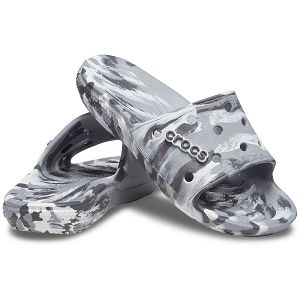Classic Crocs Marbled Slide - Light Grey/Multi
