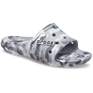 Classic Crocs Marbled Slide - Light Grey/Multi
