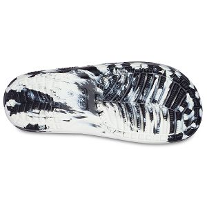Classic Crocs Marbled Slide - White/Black