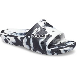 Classic Crocs Marbled Slide - White/Black