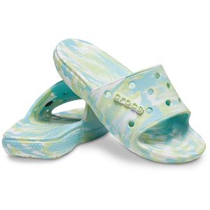 Classic Crocs Marbled Slide - Pure Water/Multi