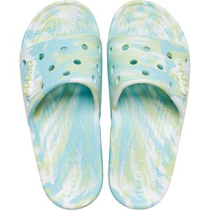 Classic Crocs Marbled Slide - Pure Water/Multi