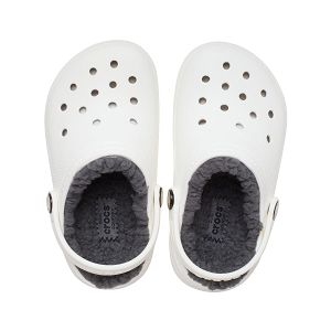 Classic Lined Clog K - White/Grey