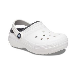 Classic Lined Clog K - White/Grey