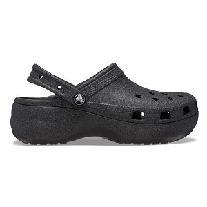 Classic Platform Glitter ClogW - Black