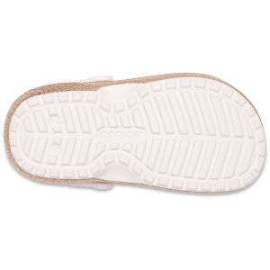 Classic Lined Glitter Clog K - Gold/Barely Pink