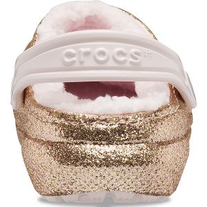Classic Lined Glitter Clog K - Gold/Barely Pink