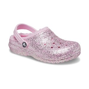 Classic Lined Glitter Clog K - Flamingo