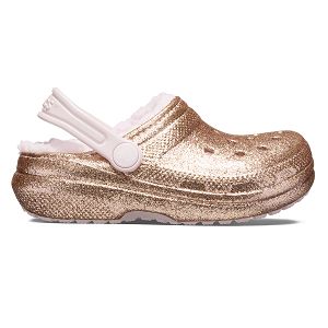 Classic Lined Glitter Clog T - Gold/Barely Pink