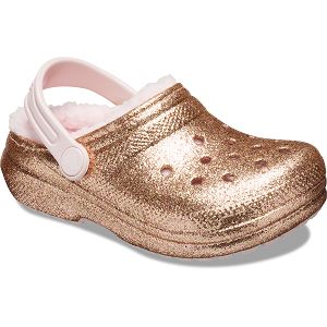 Classic Lined Glitter Clog T - Gold/Barely Pink