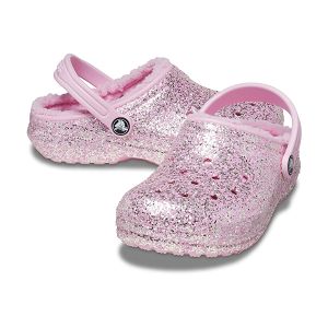 Classic Lined Glitter Clog T - Flamingo
