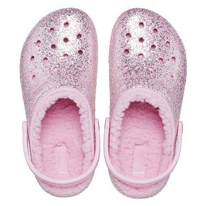 Classic Lined Glitter Clog T - Flamingo