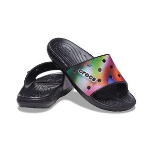 Classic Crocs Solarized Slide - Black/Multi