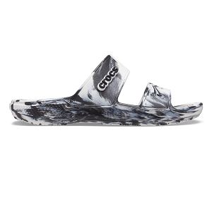 Classic Crocs Marbled Sandal - White/Black