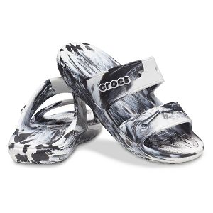 Classic Crocs Marbled Sandal - White/Black