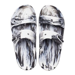 Classic Crocs Marbled Sandal - White/Black
