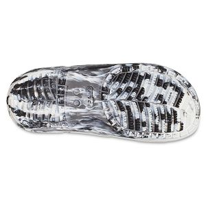 Classic Crocs Marbled Sandal - White/Black