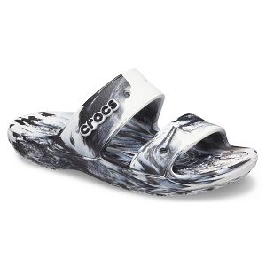 Classic Crocs Marbled Sandal - White/Black