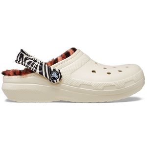 Classic Lined Animal Remix Clog - Bone/Multi Animal