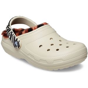 Classic Lined Animal Remix Clog - Bone/Multi Animal