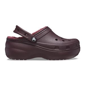 Classic Platform Lined Clog W - Dark Cherry